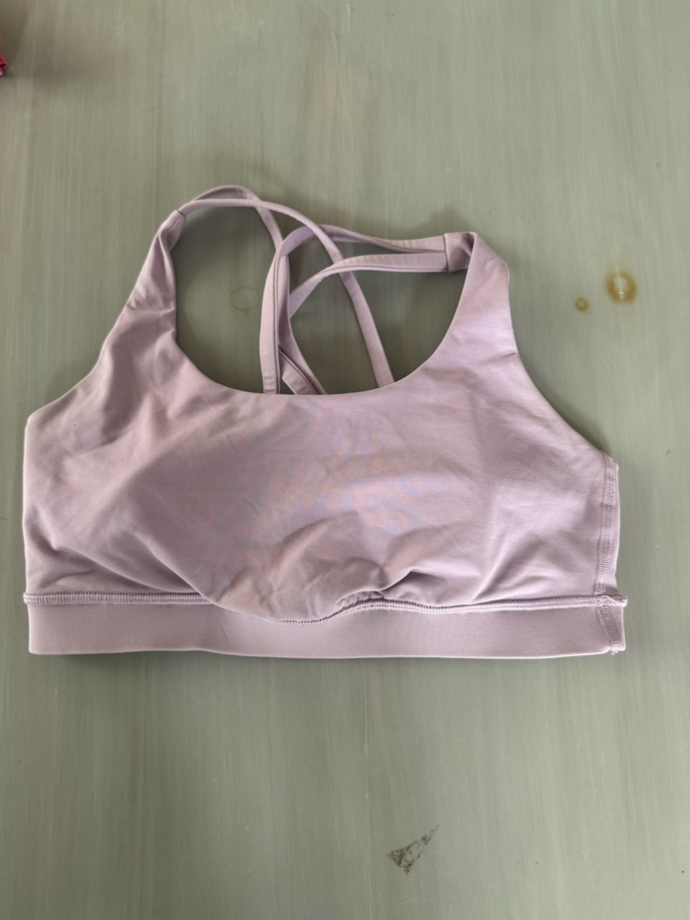 lululemon athletica Light Pink Sports Bra and Black/Grey Skirted Shorts Set